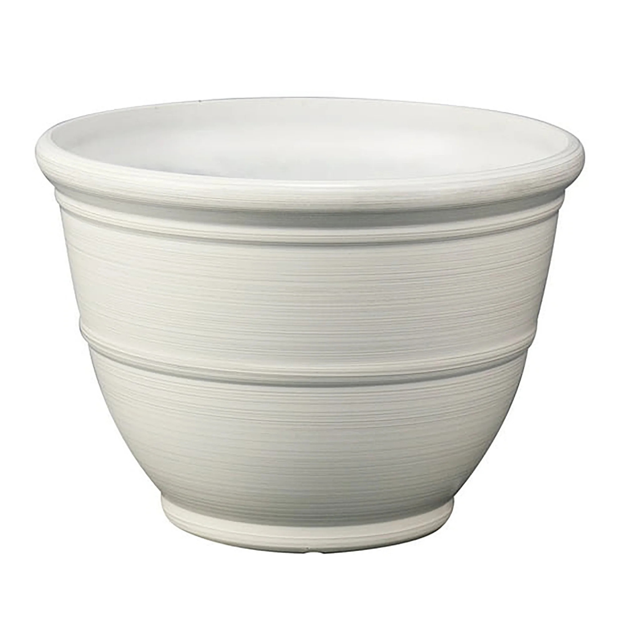 Mainstays 14" D x 10" H Ferenza White Recycled Resin Planter | Walmart (US)