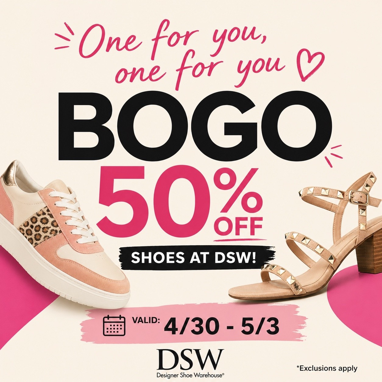 🔥🔥 SALE. SALE. SALE. 🔥🔥

BOGO 50% OFF SHOES 👟✨

One for you… one for you 😉

Hurry—these deals won’t last! ⏳

#LTKSaleAlert