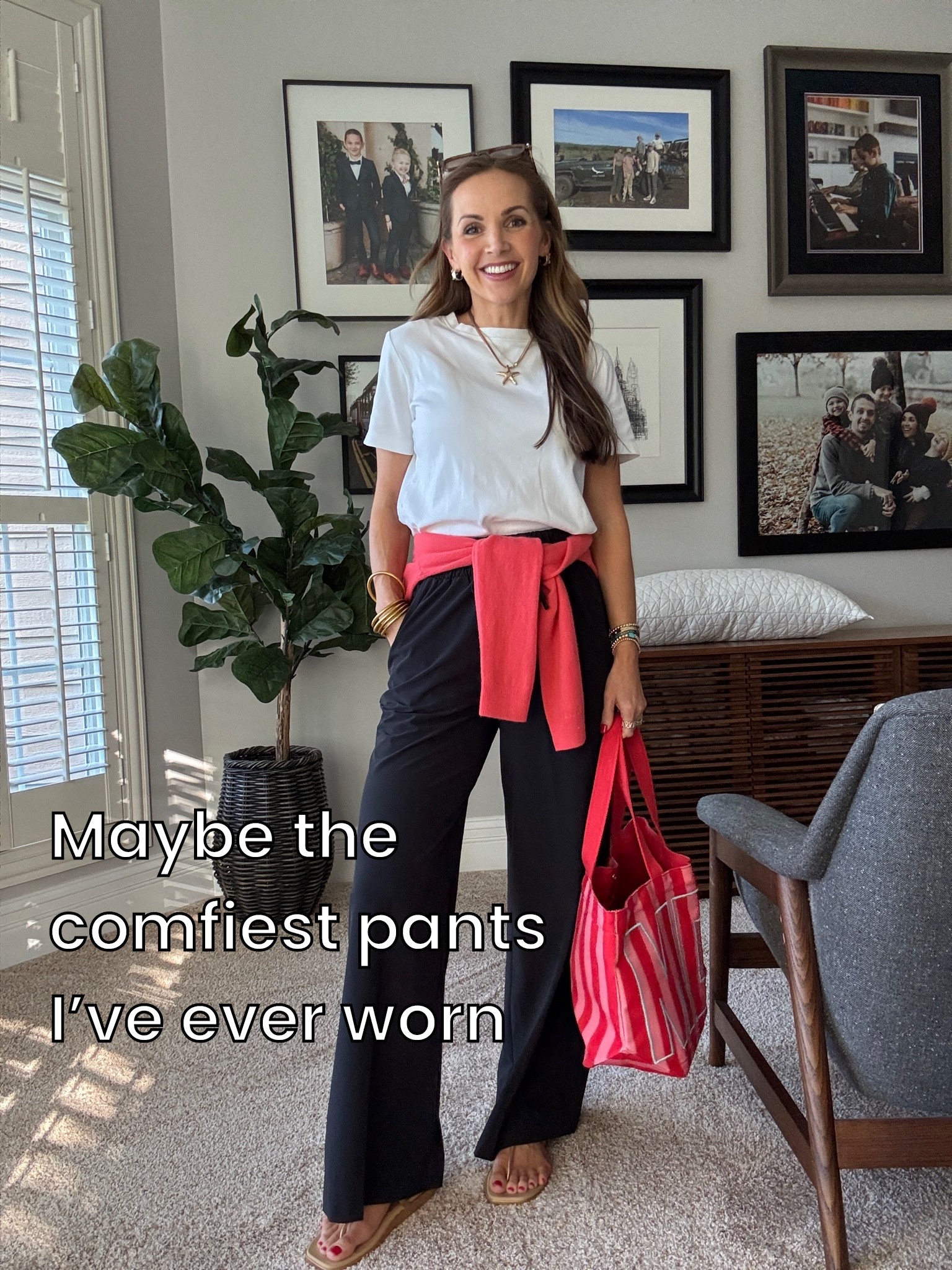 These $32 pants are so lightweight and so comfortable. Great for travel, teachers, every day, and even could be worn to work. I’m in a small in the regular length and I’m 5’6”￼￼