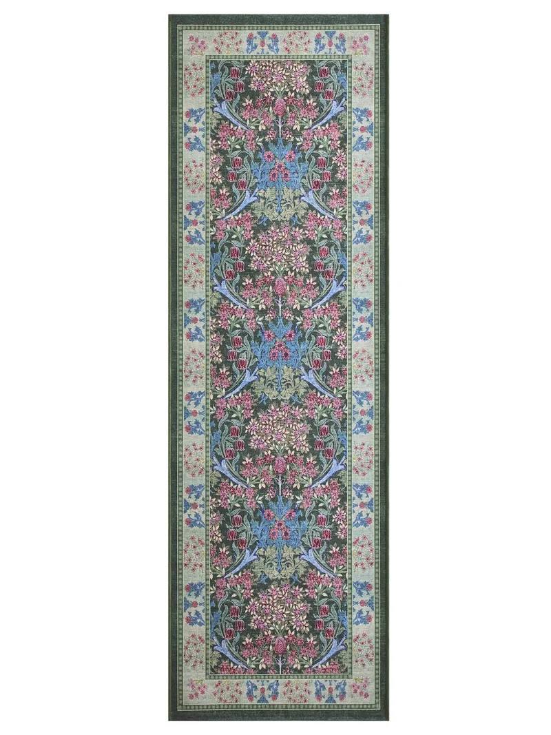 Better Homes & Gardens Green Hannah Flowing Floral 30" x 96" Runner Rug | Walmart (US)