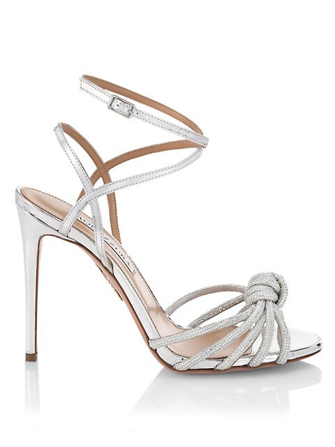 Celeste Glitter Leather Sandals | Saks Fifth Avenue