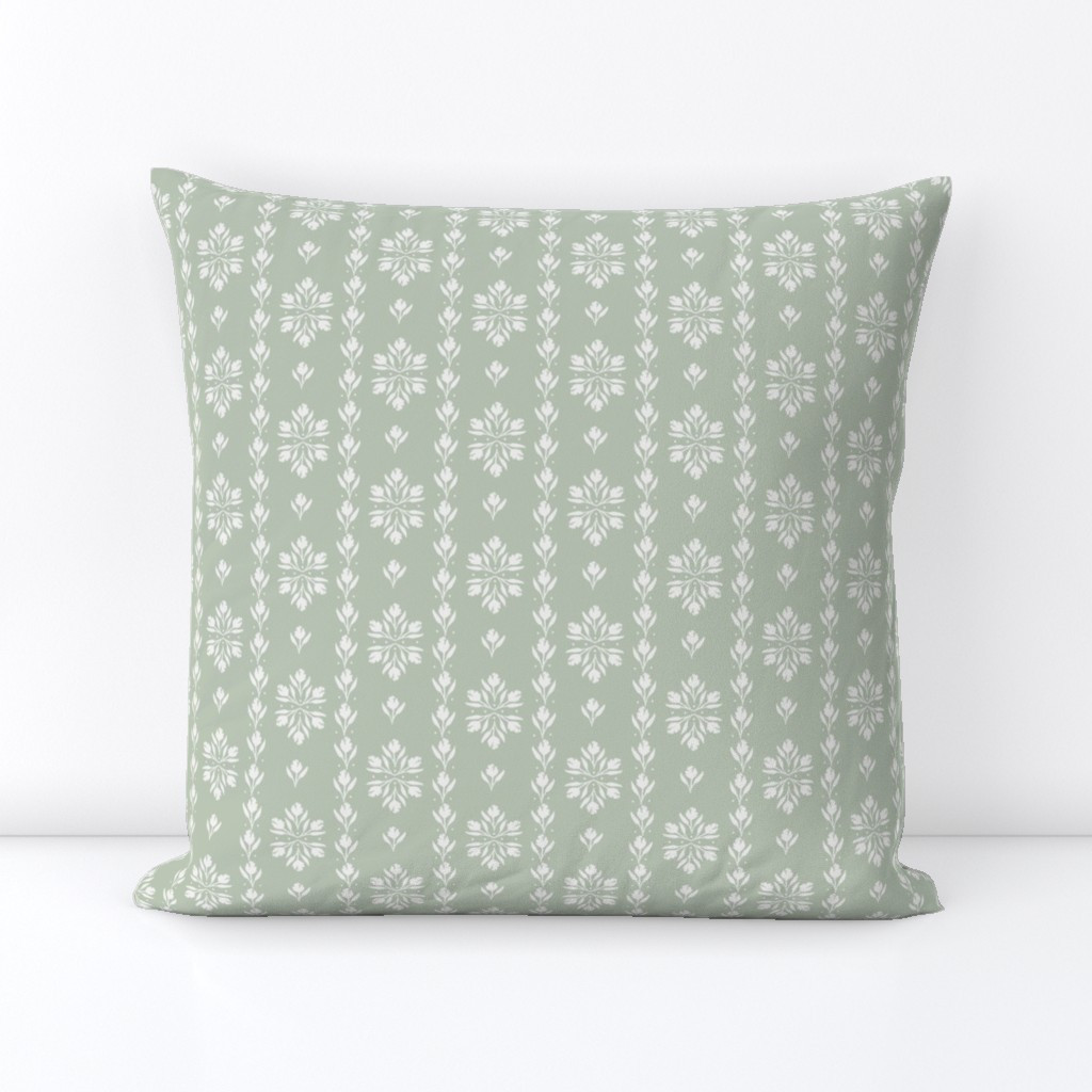 Striped Medallion Wallpaper in Light Green | Spoonflower