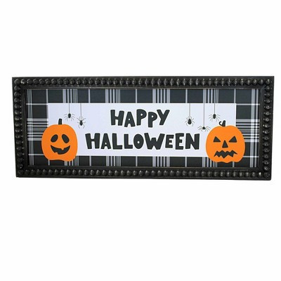 Ganz 9.5 Inch Halloween Wall Decor , Black And White Plaid (1PC) | Target