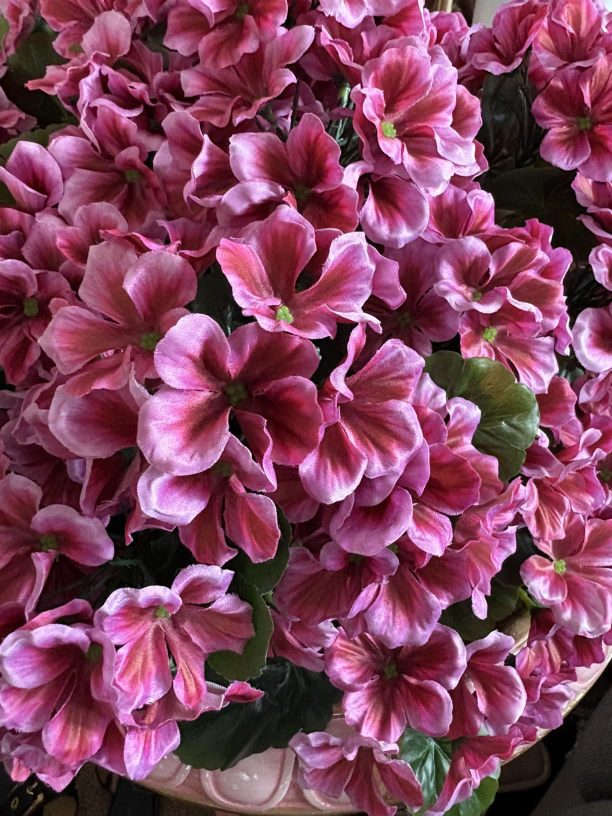 QIANYUN Artificial Geranium Bush – 20 Inch Outdoor Potted Artificial Plant for Front Porch, UV ... | Amazon (US)