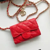 Wallet Designer Woman Crossbody Purse Cardholder Genuine Leather Gold C Letter Diamond Lattice Mi... | DHGate