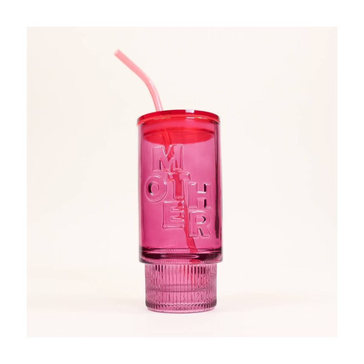 Love x June Mother Glass Tumbler Pink 16 fl oz | Target