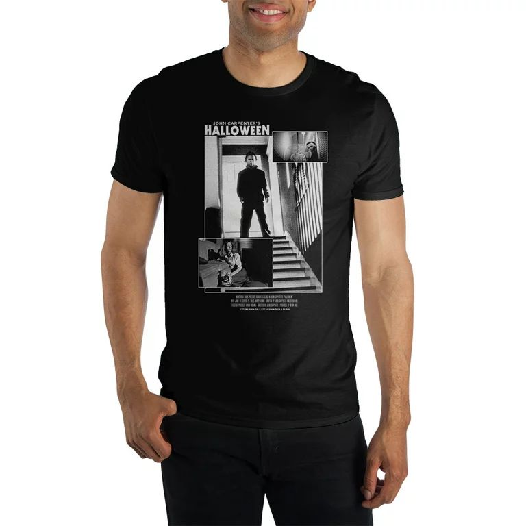 Halloween Classic Horror Movie Mens Black Short Sleeve Graphic Tee-3XL | Walmart (US)