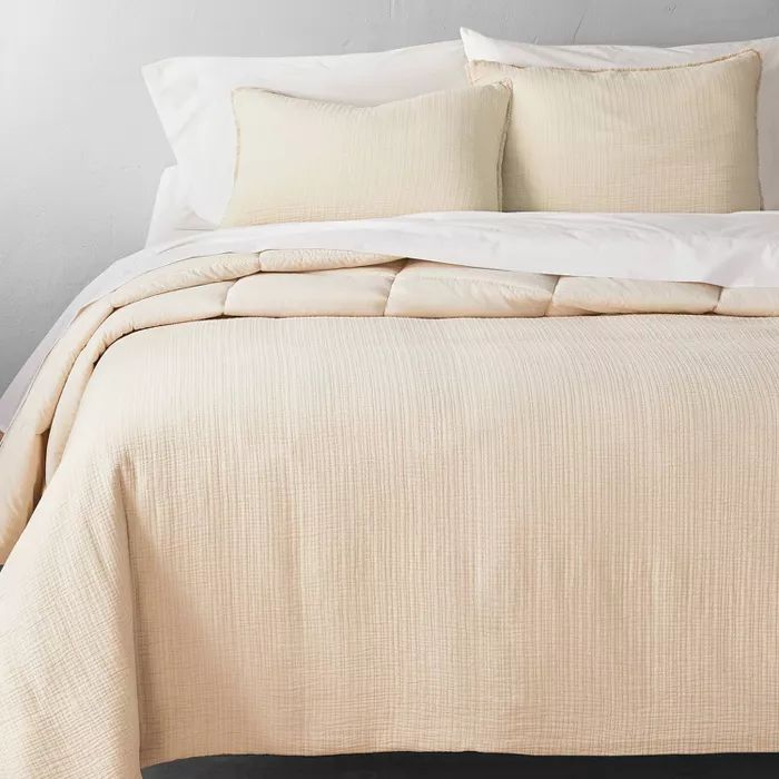 Textured Chambray Cotton Comforter & Sham Set - Casaluna™ | Target