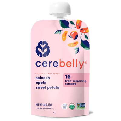 Cerebelly Organic Spinach, Apple and Sweet Potato Baby Food Pouch - 4oz | Target