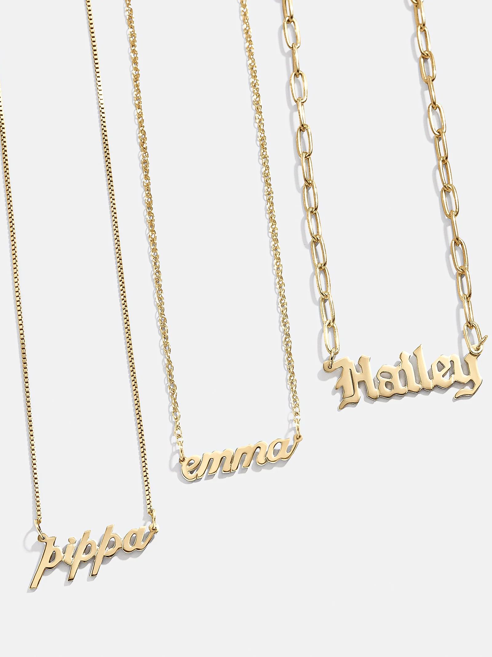 14K Gold Custom Nameplate Necklace - Gold | BaubleBar (US)