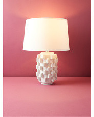 23in Ceramic Block Textured Table Lamp | Table Lamps | HomeGoods | HomeGoods