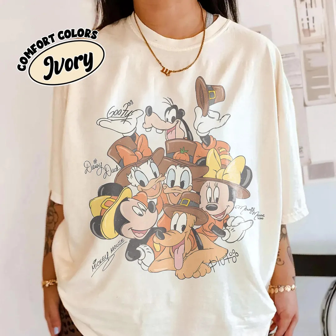 Retro Mickey and Friends Thanksgiving Shirts, Disneyland Est 1955 Tee, Magical Kingdom Disney Fal... | Etsy (US)