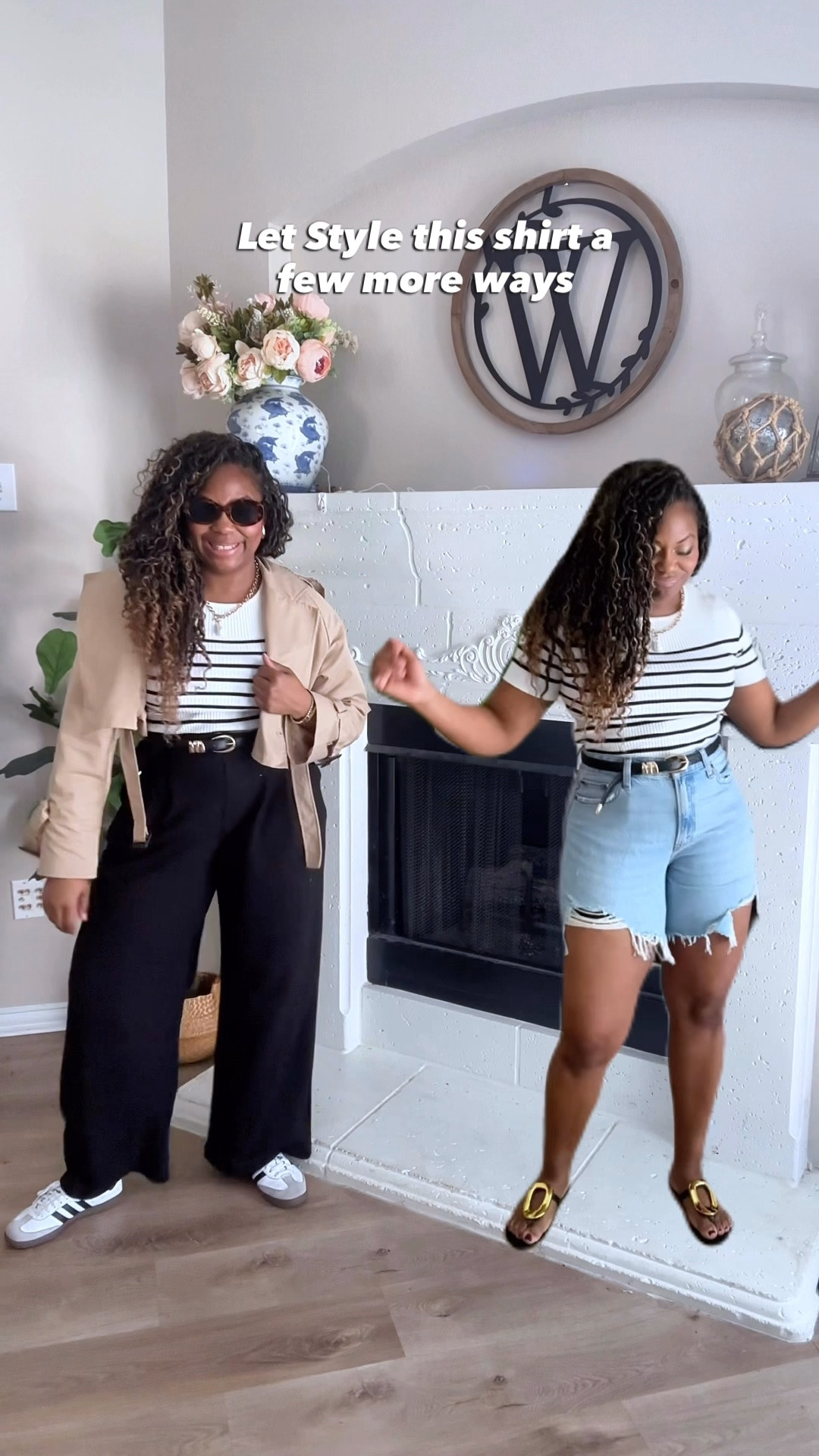 Striped top outfit ideas!

6 inch shorts, wide leg, black pants, cropped, trenchcoat, black sandals, Adidas sambas, denim shorts, white shorts, Mom shorts, dad shorts, Mom style, millennial style, midi skirt, polka dots 

#LTKSeasonal #LTKootd