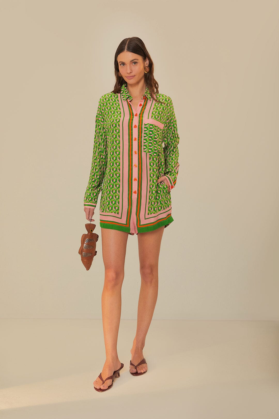 Mixed Cashew Scarf Romper | Farm Rio EU