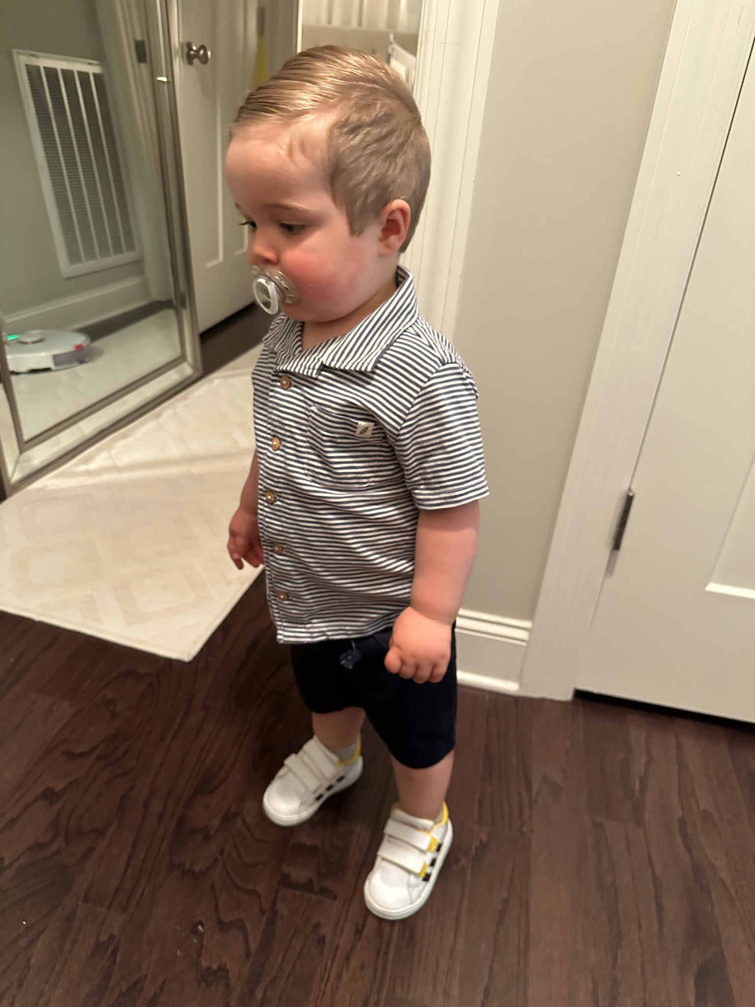 One of our favorite brands for toddler boy clothes is Easy Peasy! From Walmart. H is wearing a 3T & I think it runs a little big. He is 30 lbs, 33 inches for reference. The material is 10/10 soft & washes SO well! Plus it's only $10! 

#LTKkids #LTKfamily #LTKFind