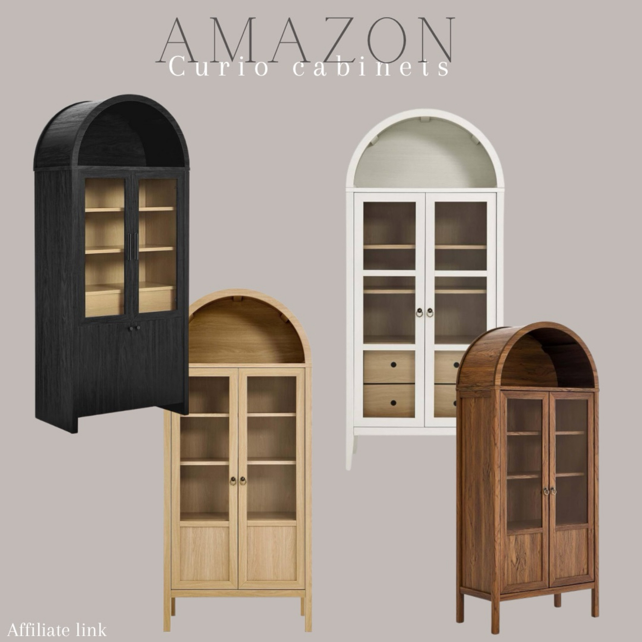 Amazon - Curio cabinets, arched cabinets, accent cabinet, display cabinet 


Home decor, neutral home decor, organic modern 

#LTKHome