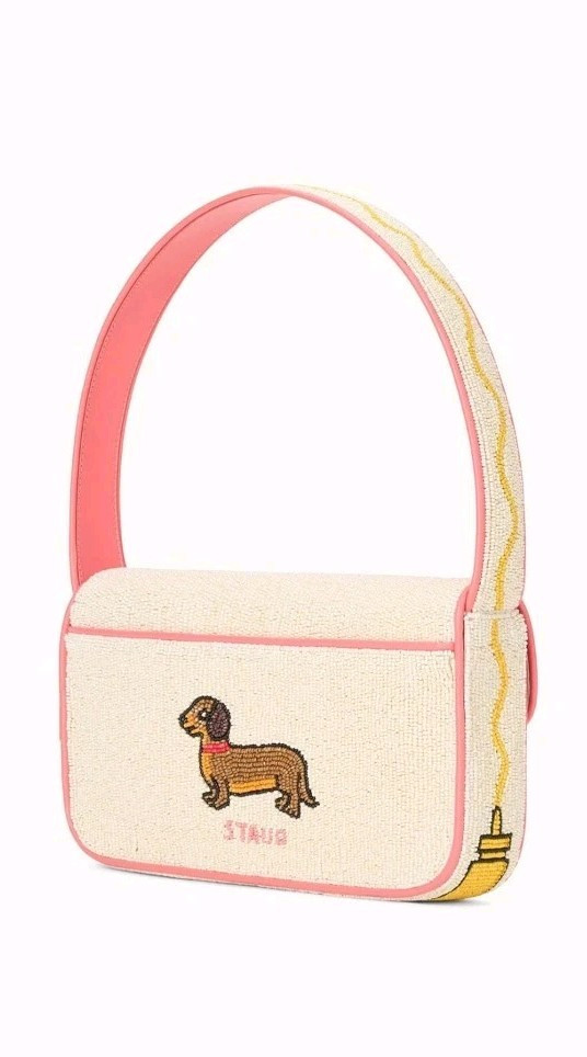 NWT Staud Tommy Glass Beaded Shoulder Bag Purse in Hot Dog Days RARE! | eBay US