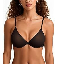 OEAK Womens Deep V Bras Wireless Comfortable Bra Supportive No Underwire Bras Tshirt Push Up Bral... | Amazon (US)