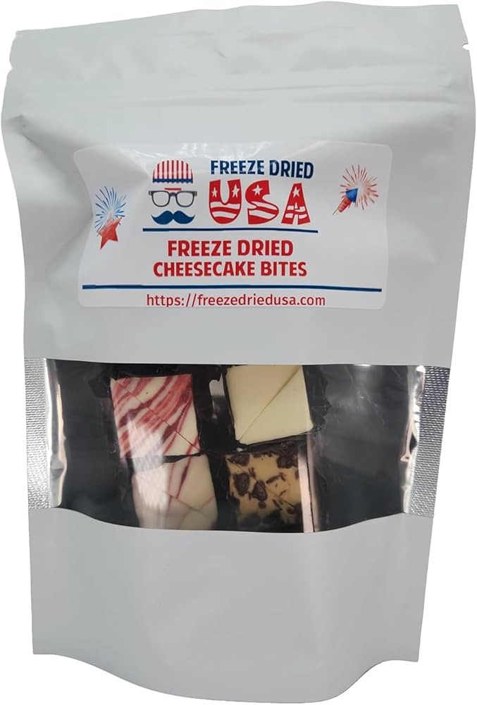 Freeze Dried Cheesecake Bites - Three Flavors New York, Strawberry Swirl & Caramel Chocolate Chip... | Amazon (US)