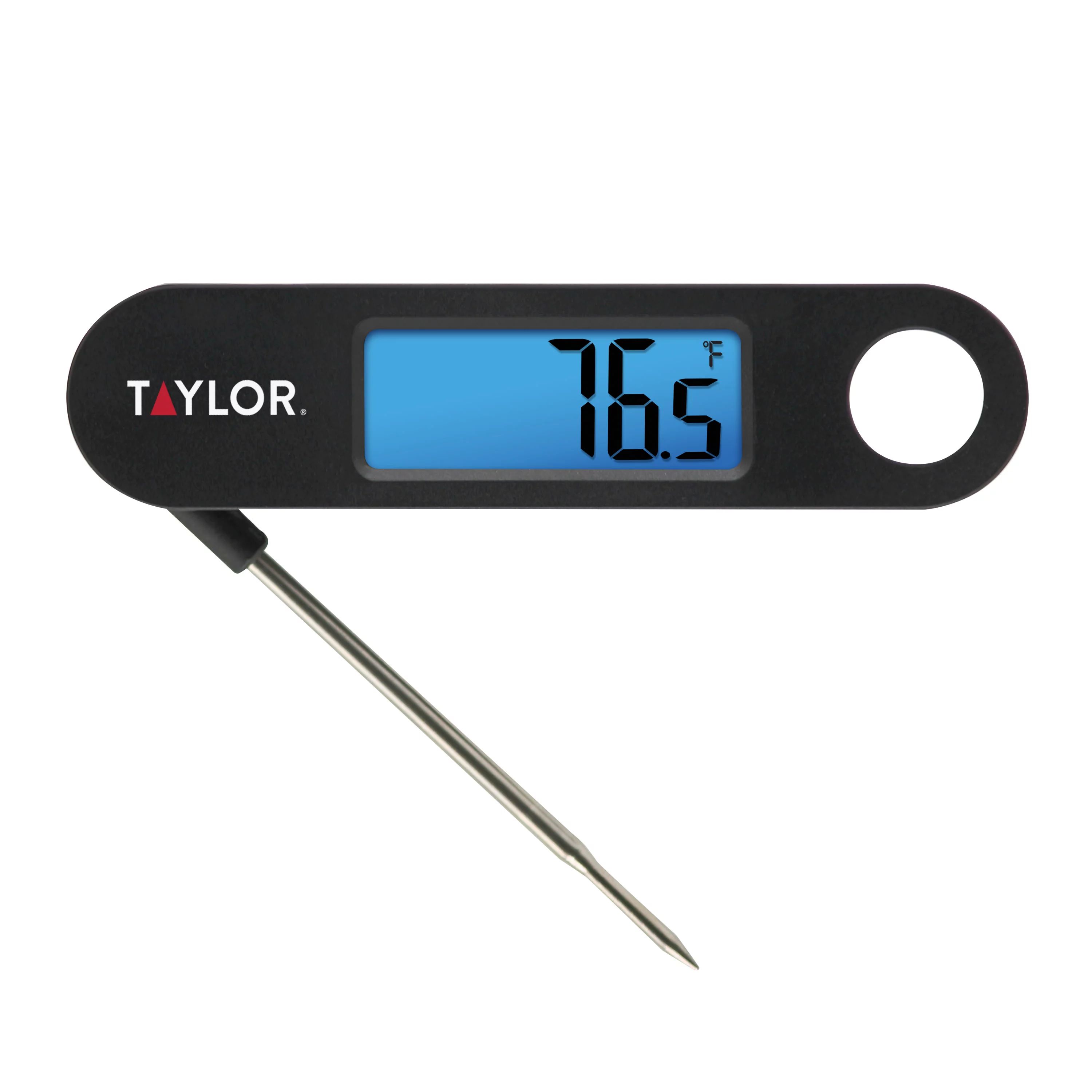 Taylor Digital Folding Probe Meat Thermometer with Blue Backlight Display | Walmart (US)