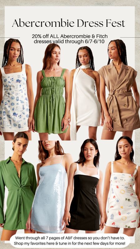 SALE ALERT🚨 The #abercrombie&fitch #annualdressfest started yesterday which means 20% all dresses until june 10th! check back here tomorrow for more of my selected picks 👗🫶🏼

#LTKSeasonal #LTKsalealert #LTKfindsunder100