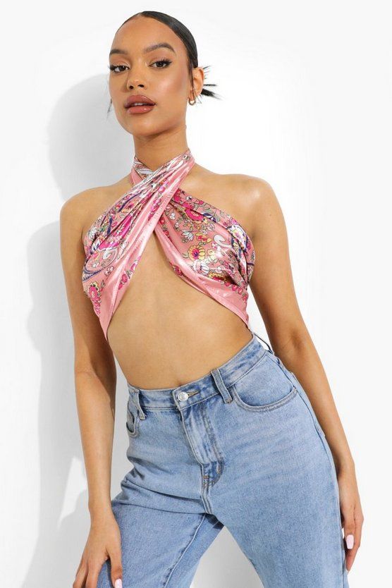 Silk Scarf Top | Boohoo.com (US & CA)