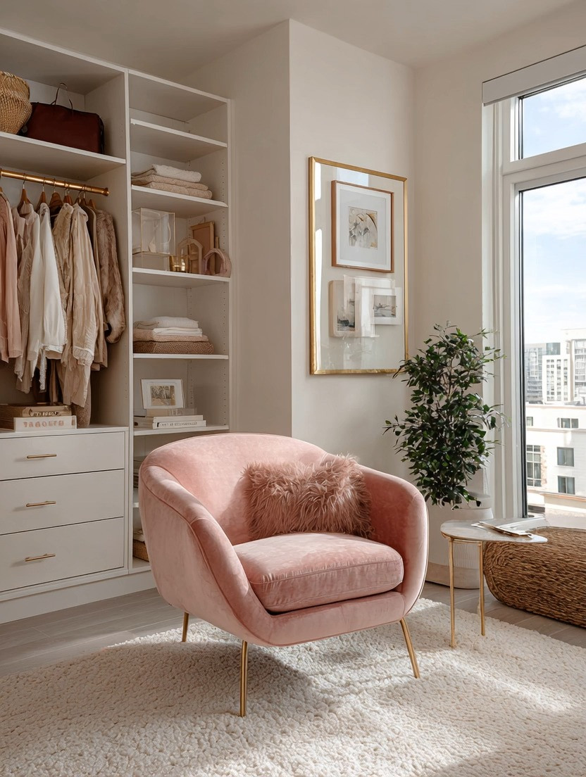 Your dressing room doesn’t need more clothes… it needs a moment.

In most city homes, we design everything beautifully—but when it comes to our wardrobes, we rush in and out without ever enjoying the space.

This is your reminder:
a dressing room is not just for storage—it’s for slowing down and styling your life.

Add one simple piece:

A comfortable, elegant chair.

A place where you can sit, think, and actually plan your outfits instead of saying “I have nothing to wear.”

Because the truth is—you already know what works.
You just need the time and space to see it.

A soft velvet chair, warm tones, and a touch of gold detail instantly make the space feel intentional, calm, and elevated.

Not a leftover chair.
Not something random.

But a piece that feels as refined as your wardrobe.

And once you have it… your entire dressing routine changes.

Tap to shop this space — everything linked in LTK. 

 #LTKHome