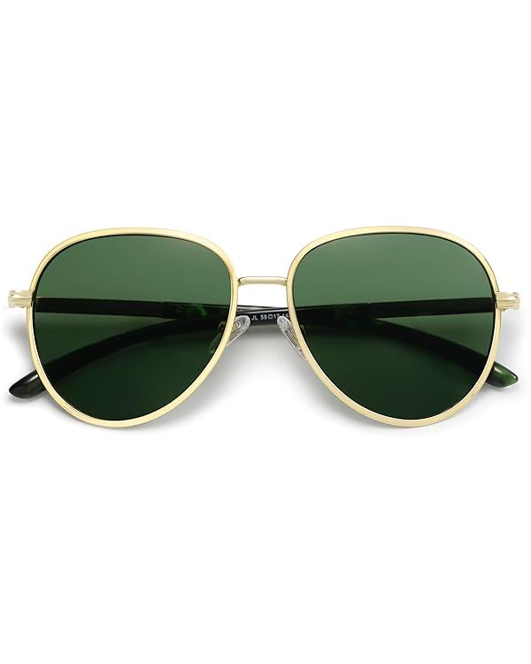 SOJOS Retro Trendy Aviator Sunglasses Women Men 90s Vintage Glasses Stylish Sunglasses SJ1216 | Amazon (US)
