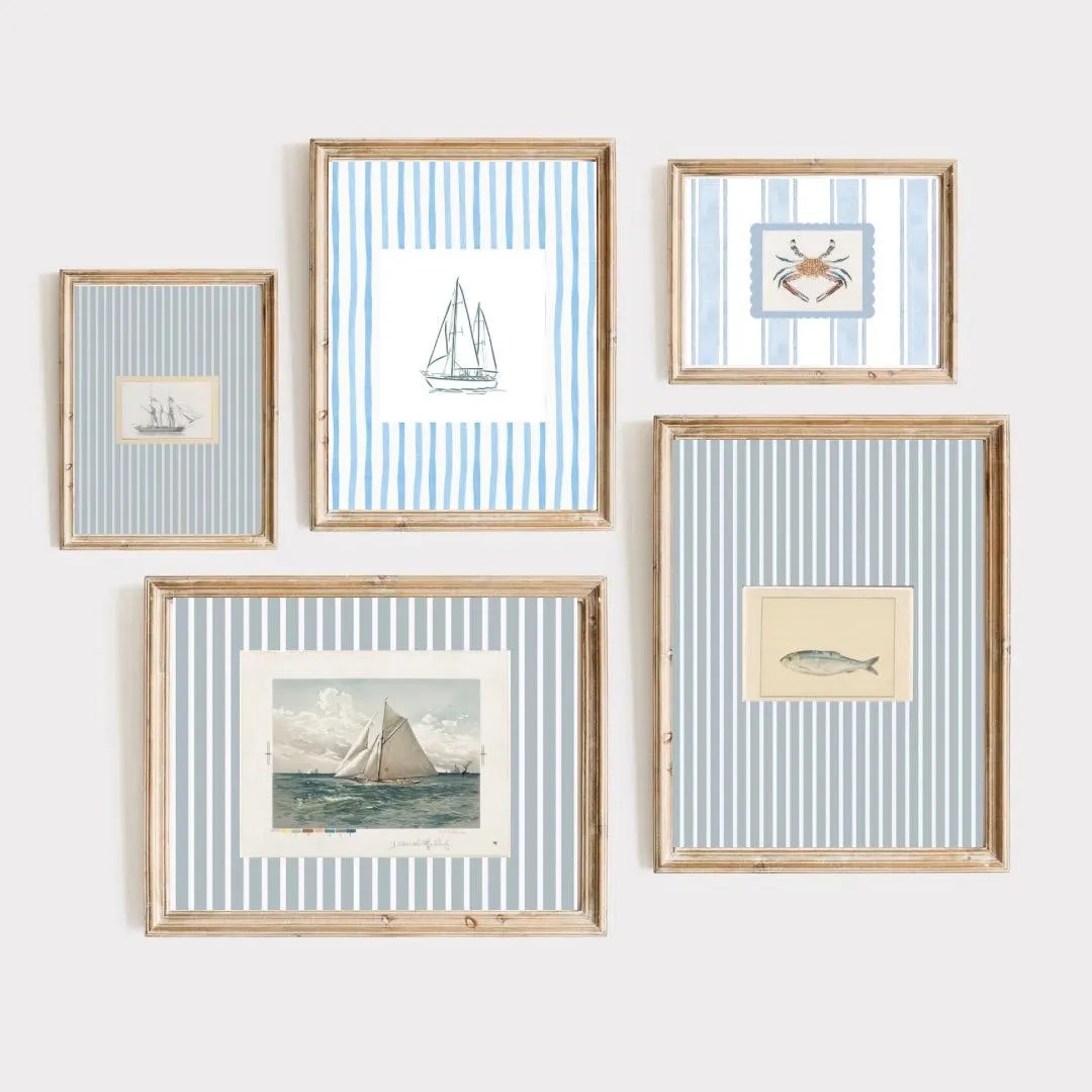 East Coast Grandmillennial Prints, Nantucket Prints, Beachy Wall Art, Sardines Wall Art, Coastal ... | Etsy (Global)