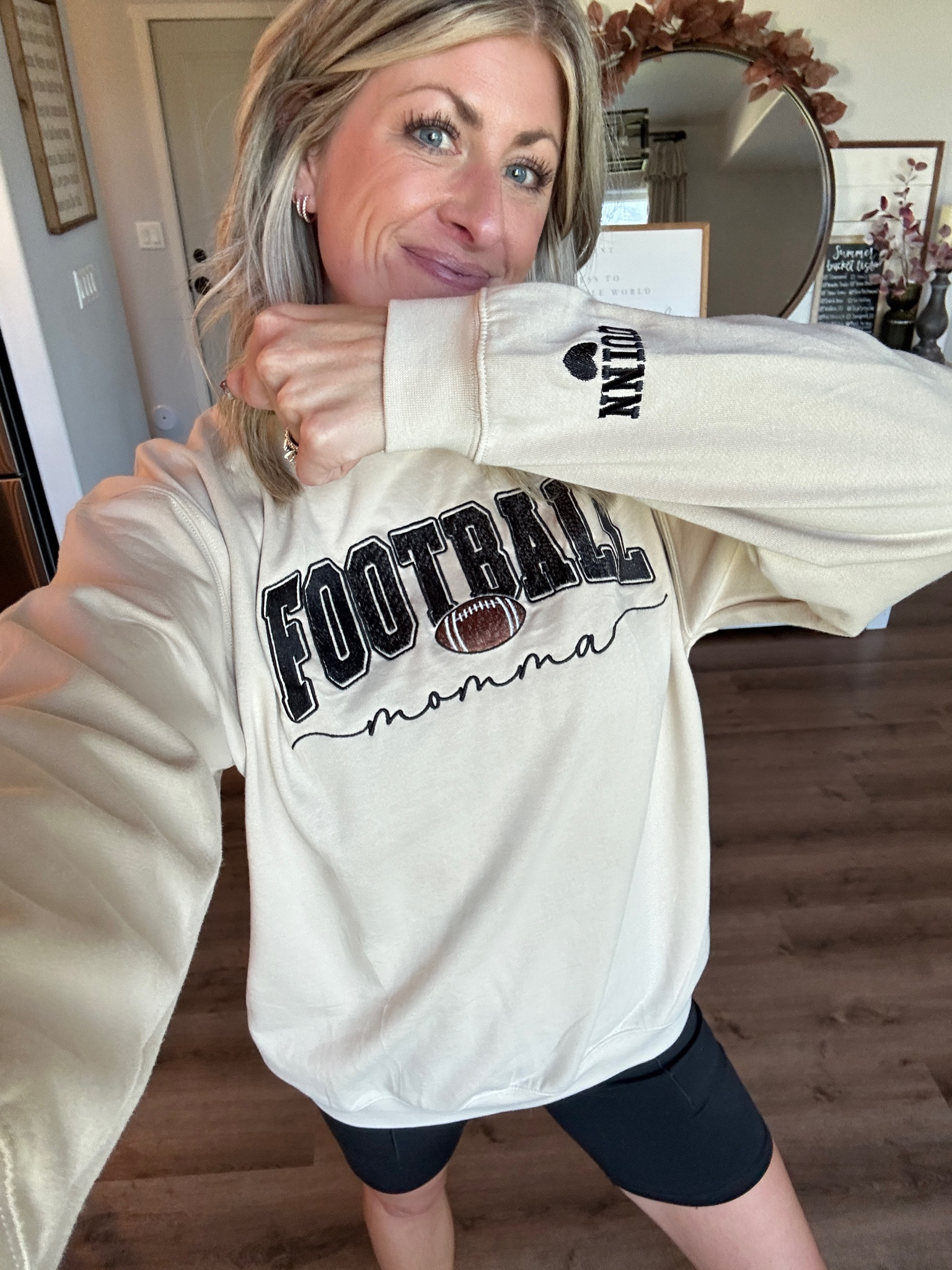 Custom football mama, football momma sweatshirt 