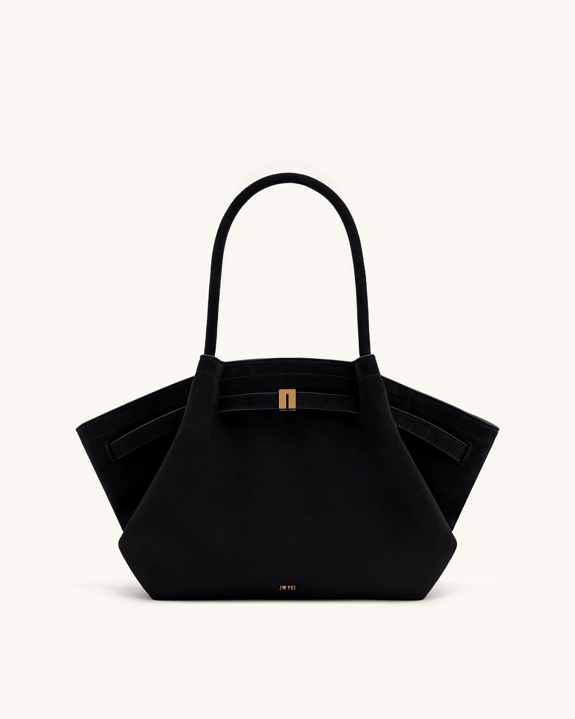 Large Tote Bag Black Faux Suede Women bag - JW PEI Hana | JW PEI US