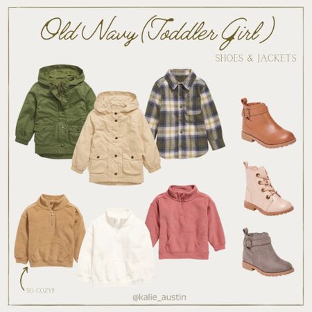 OLD NAVY - Toddler Girl Clothes (Coats, Jackets & Shoes) 

Scooped up some of these favorites for Elsie! The terry pullovers are beyond cute and sooo cozy! She didn’t want to take it off after we tried it on! Such great prices & quality pieces as always! 

#LTK #LTKsale #sale #toddler #kids #toddlerclothes #kidsclothes #ootd #kidsootd #toddlergirl #girlclothes #fallclothes #oldnavy #fall #fallclothes #fallootd #coats #jackets #shoes #boots #booties #kidsshoes #kidsboots #kidsbooties #combatboots #utilityjacket #sweatshirts 

#LTKsalealert #LTKfamily #LTKkids