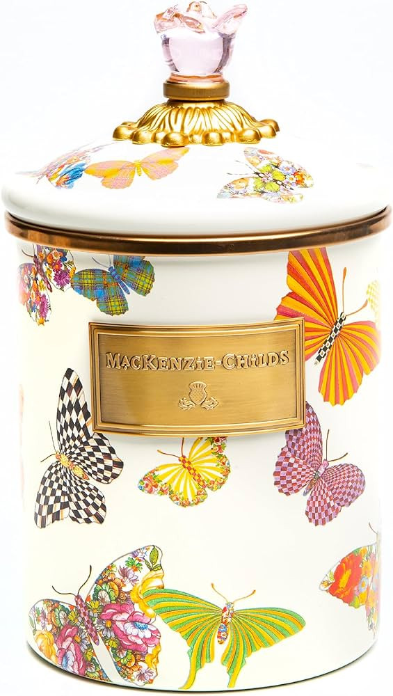 MACKENZIE-CHILDS Enamel Canister, Versatile Kitchen Storage Container for Flour and Sugar, Medium... | Amazon (US)