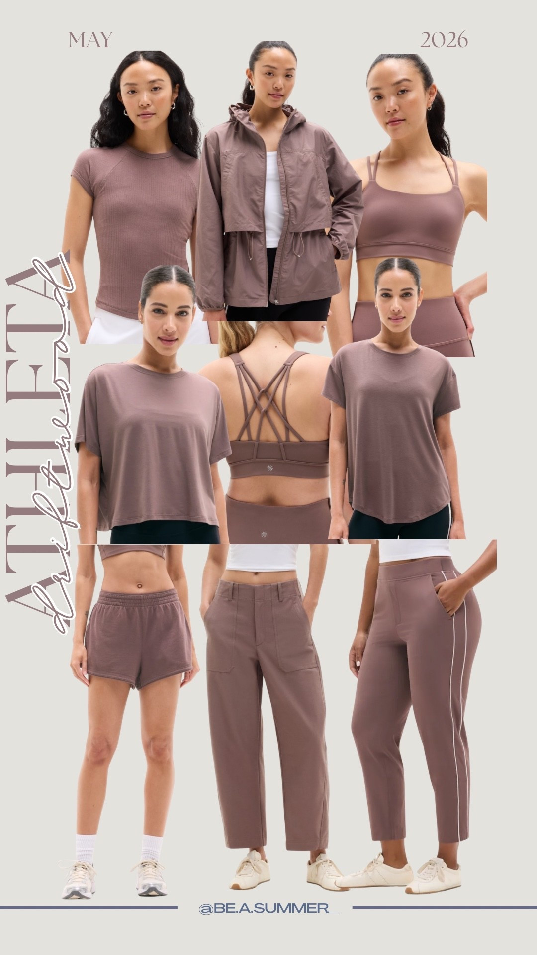 Athleta’s driftwood looks like the perfect cool rosey brown! 🤎🖇️✨

Summer / Beasummer / color analysis