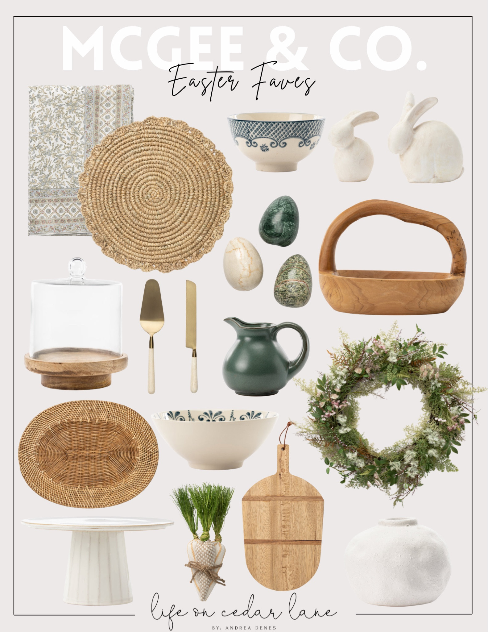 McGee & Co. - Easter Faves! Host Easter brunch with these pretty finds!! 

#kitchen #easter #homedecor #entertaining #hostess 

#LTKunder100 #LTKSeasonal #LTKhome