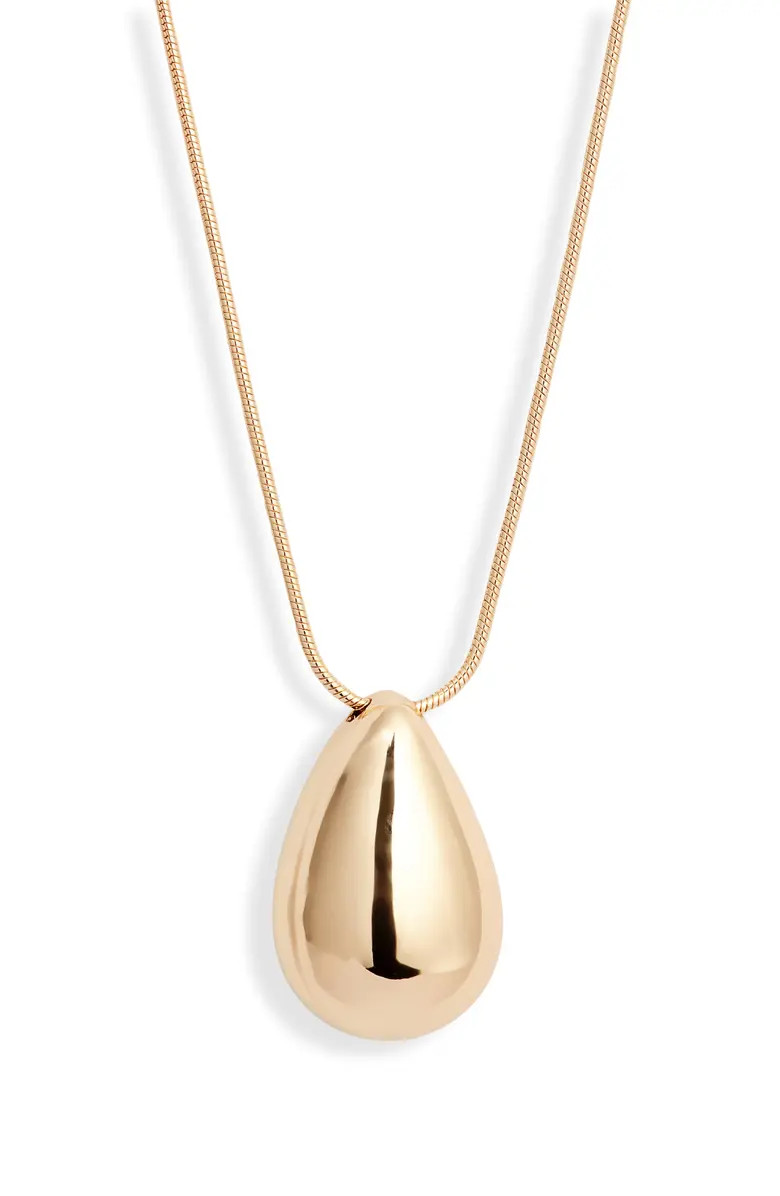 Polished Teardrop Pendant Necklace | Nordstrom