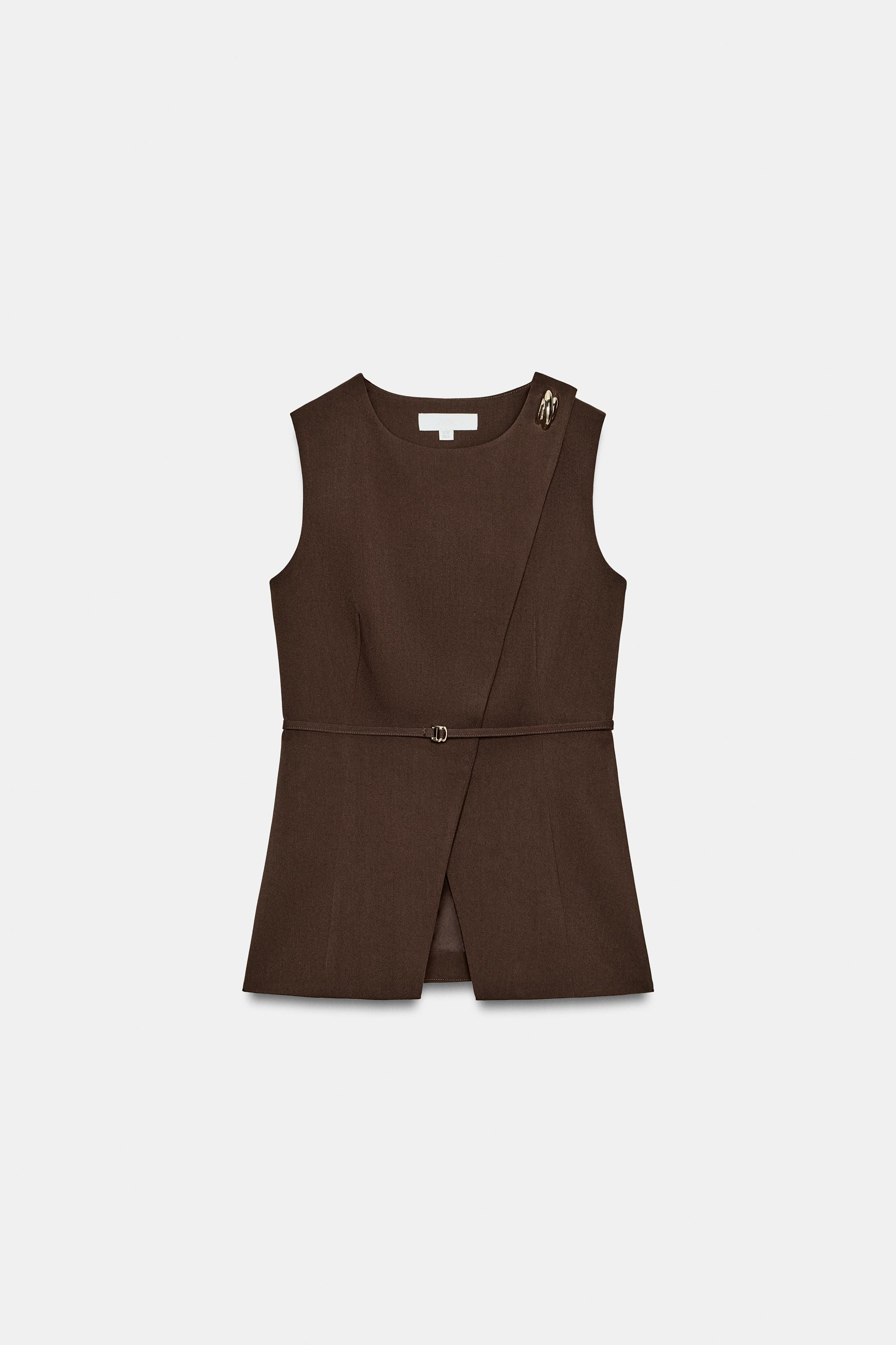 BELTED DOUBLE BREASTED VEST SET | Zara US