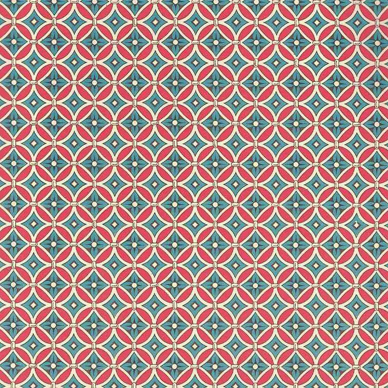 2 Sheets Italian Red and Blue Floral Tile Print Paper  ~ Carta Varese Italy  IPV815BL x2 | Etsy (US)
