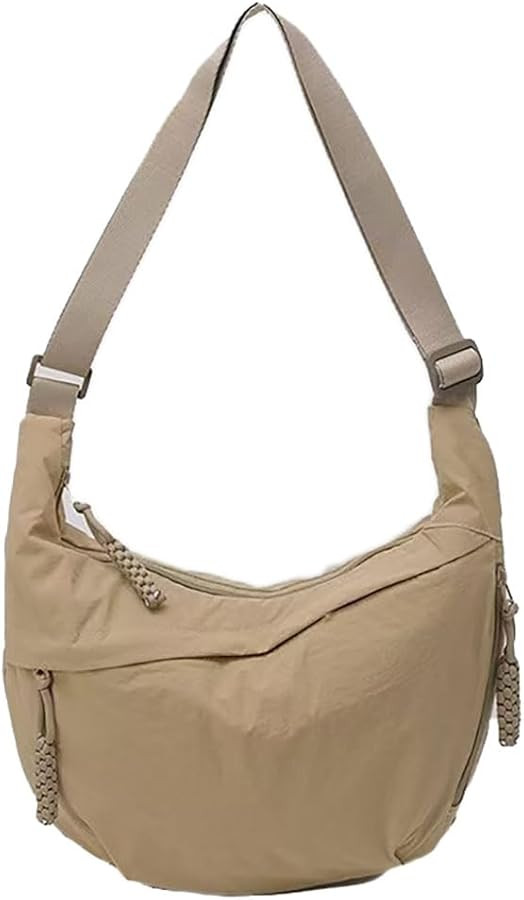 Hobo Bag for Women Men Crescent Shoulder Bag Retro Nylon Canvas Crossbody Bag Slouchy Corduroy Du... | Amazon (US)