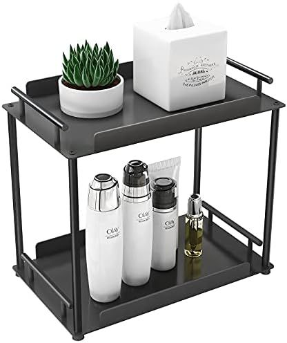 FLE 2 Tier Standing Rack,Bathroom Organizer Countertop Storage Shelf Cosmetic Organizer Holder Kitch | Amazon (US)