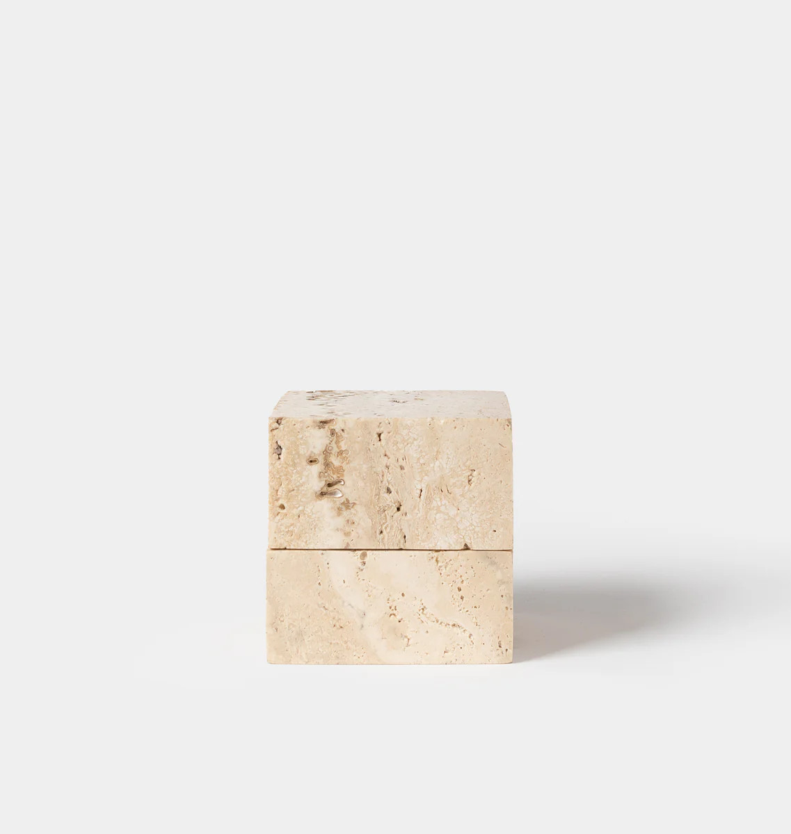 Travertine Cube Box | Amber Interiors