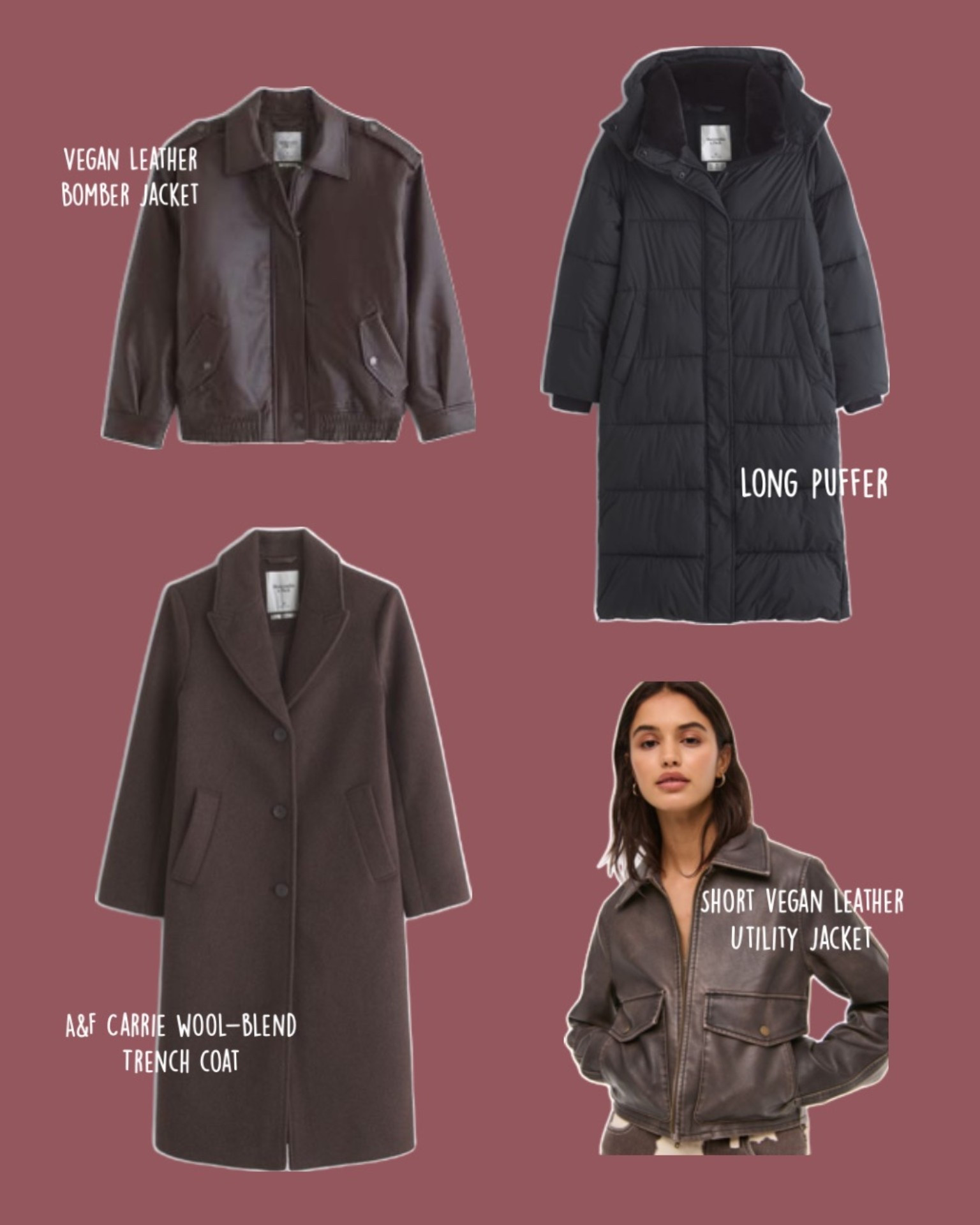 Top Abercrombie outerwear I would pack if I was traveling for the holidays! 😍

The short vegan leather utility jacket is sold out 😢

#LTKHoliday #LTKSeasonal #LTKGiftGuide