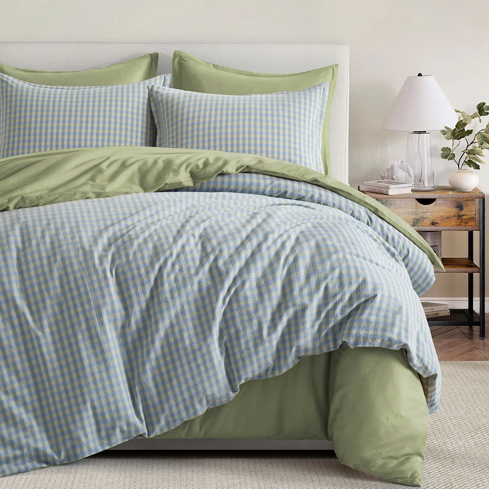 Gingham Plaid Duvet Cover Set | Wayfair North America