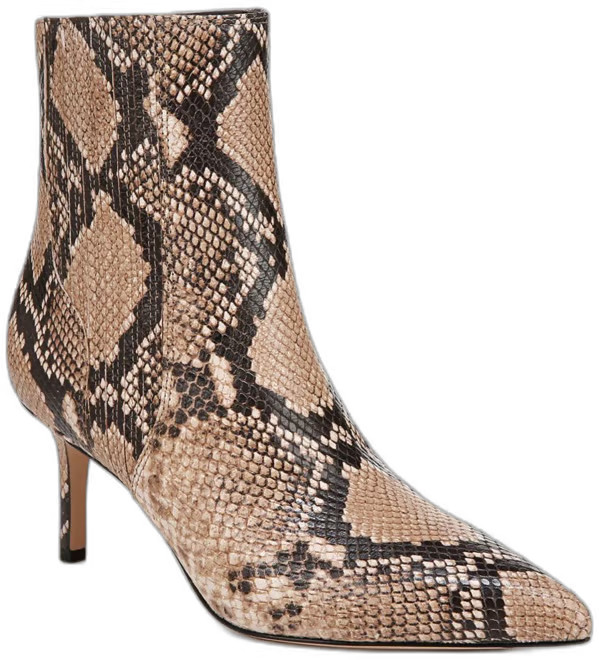 Veronica BeardWomen's Lisa Pointed Toe Snake Embossed Mid Heel Booties | Bloomingdale's (US)
