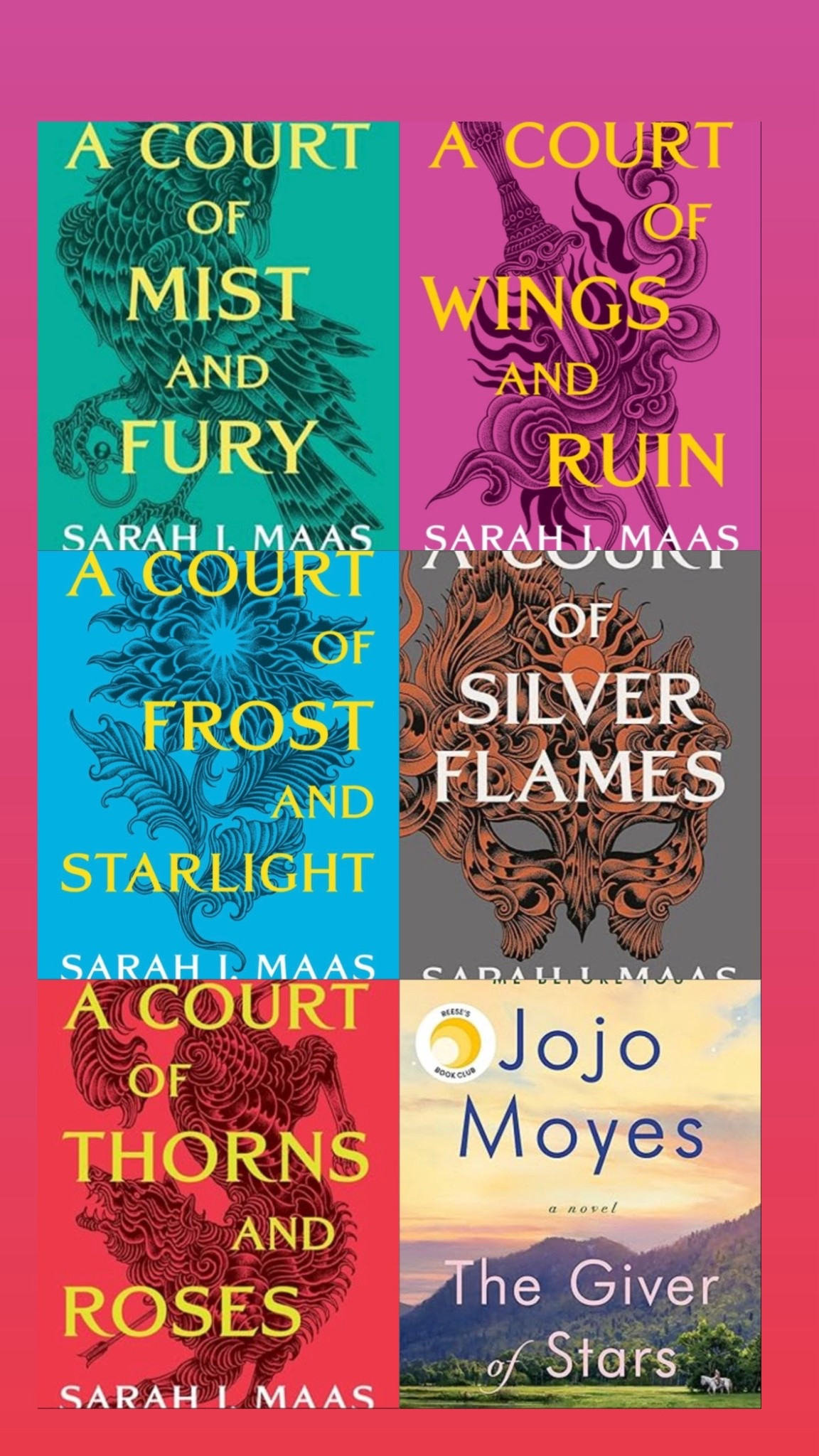 Books I read in 2025! 

I rated all of the ACOTAR series ⭐️⭐️⭐️⭐️⭐️. It was the first time I’ve ever read fantasy and it absolutely changed my life lol 

The Giver of Stars, I rated ⭐️⭐️⭐️⭐️. I read it right after ACOTAR series, so that definitely could have skewed the excitement I had for it. 

books, reading 

#LTKFindsUnder50