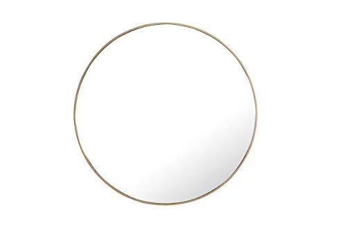 Living District Metal frame Round Mirror 42 inch Brass finish | Walmart (US)