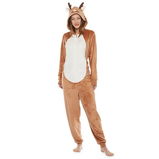 North Pole Trading Co. Reindeer Unisex Adult Long Sleeve One Piece Pajama | JCPenney