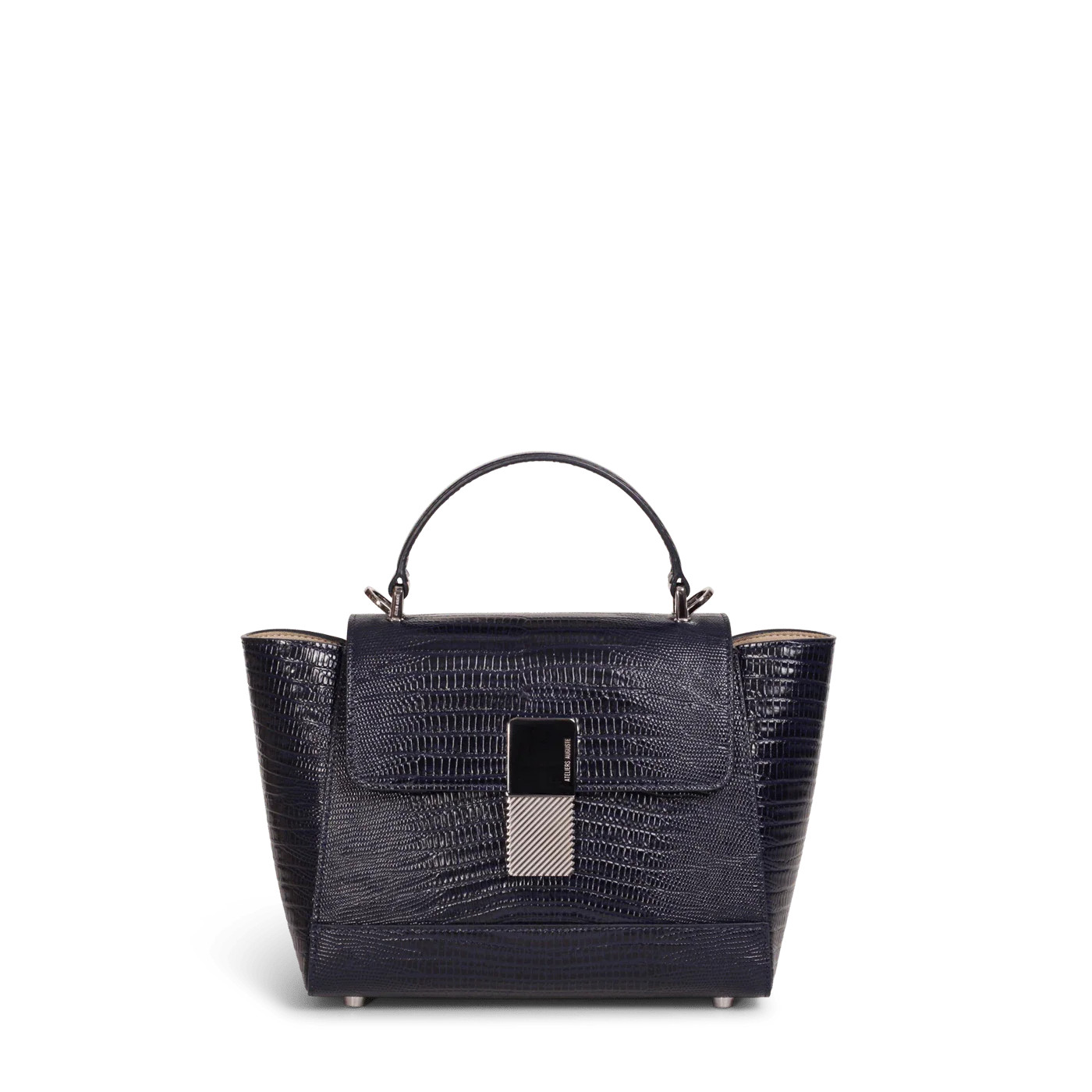 Mini Marly Silver Edition - Night Blue Lizard Leather | ATELIERS AUGUSTE