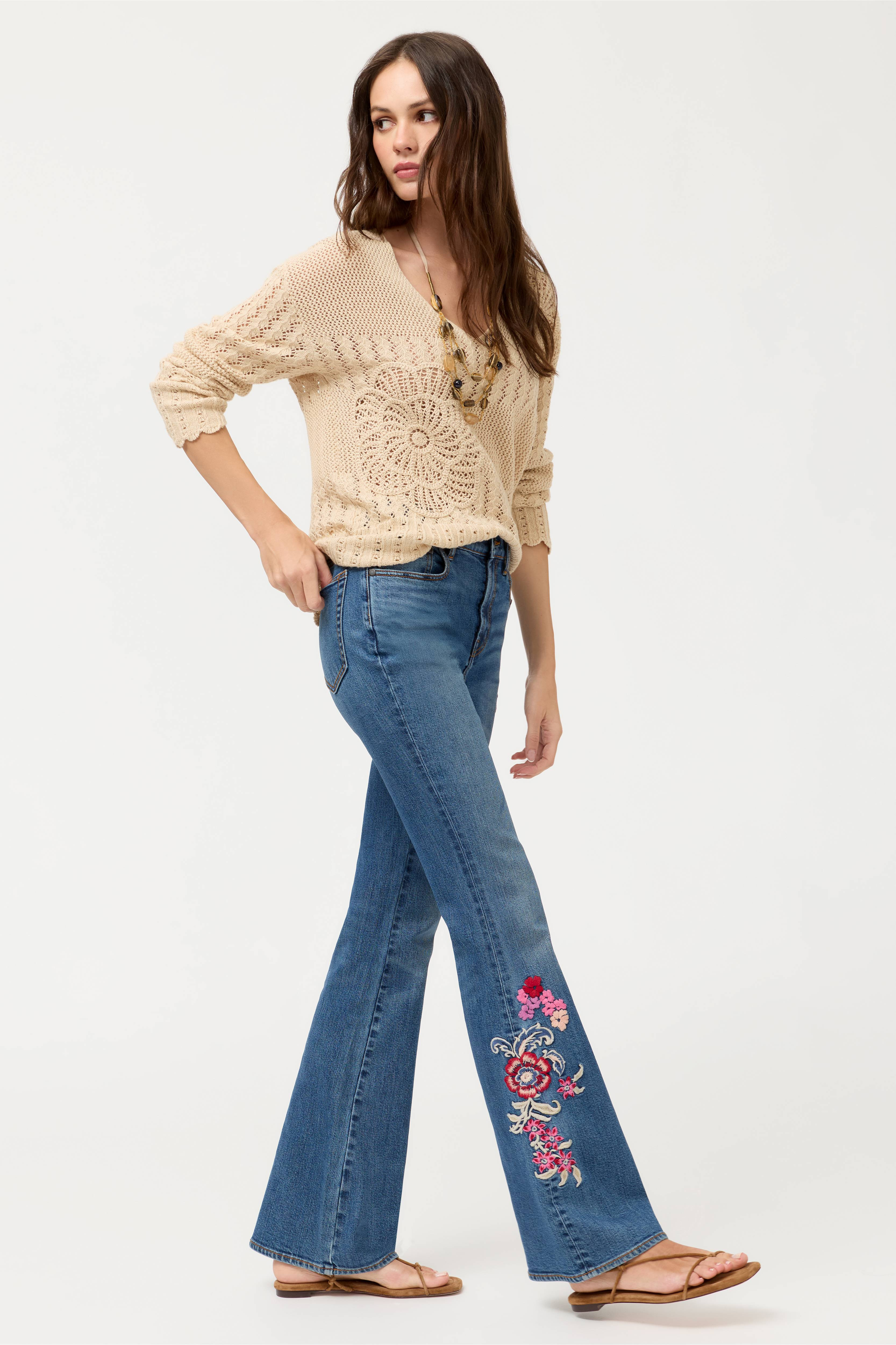 THE HIGH RISE FLARE JEAN
                                
                                    
  ... | Johnny Was