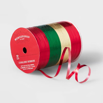 4 End Curl Christmas Ribbon 70' - Wondershop™ | Target